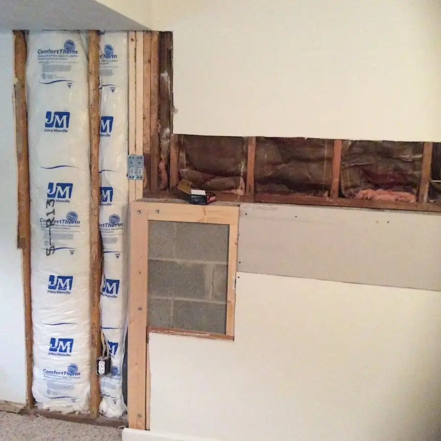 Wall insulation replacement during Contents Cleaning & Restoration in Peachtree City